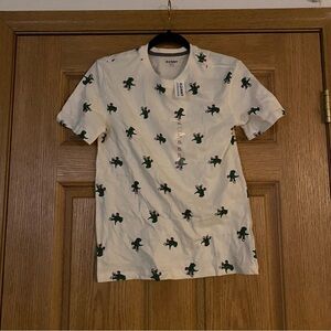 NEW Old Navy Boys Dino Basketball T-shirt White Size XL 14/16